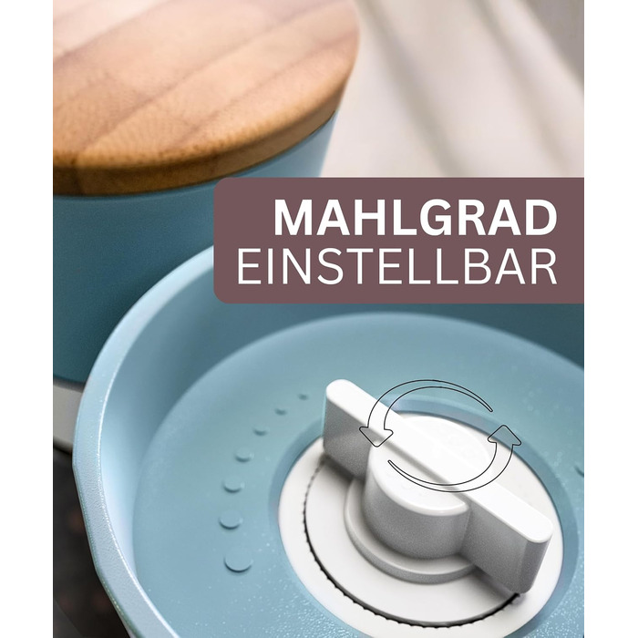 Мельниця для солі та перцю Hannah's Homebrand з керамічним механізмом - міцна для крупної солі (аквамарин, 2 шт.)