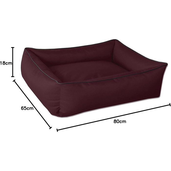 Лягушкове ліжко для собак BedDog MAX, XXL, бежеве (80x65x18 см), знімний, washable, для великих собак