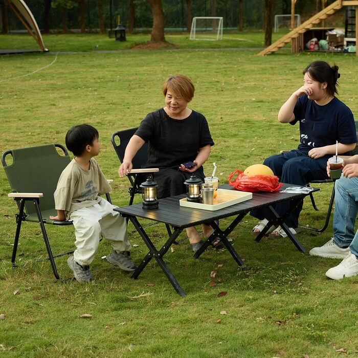 Крісло кемпінгове складне, стілець для риболовлі, камуфляж, 225 кг, Oxford, для саду, пікніка, подорожей (Зелений)