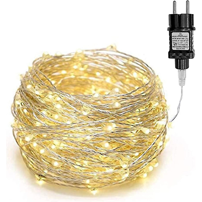 Гірлянда світлодіодна Gresonic 200/300er, 300 LED, тепле біле світло, для декору інтер'єру та екстер'єру, живлення від мережі