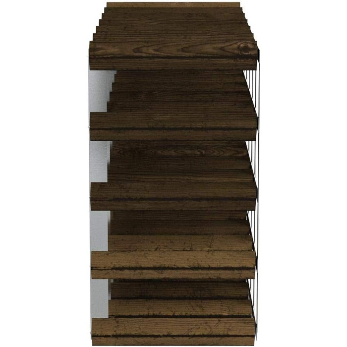 Cranville Wine Racks Classic 30 (6x4) Bottle Pine Wood and Galvanized Metal Wine Rack Fully Assembled (Brown, 136x66.5x74 cm)