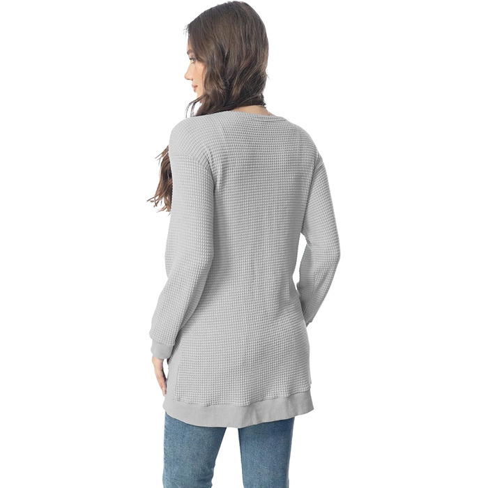 Кардиган чоловічий Daen Langar Casual Lang Elegant з відкритим передом, в'язаний, з кишенями (3XL, світло-сірий)