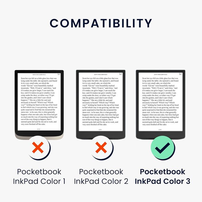 Чохол-книжка kwmobile для Pocketbook InkPad 4 / Color 3 / Color 2 / Vivlio InkPad 4 / InkPad Color 3 - Magnolien Taupe Weiß Blaugrau