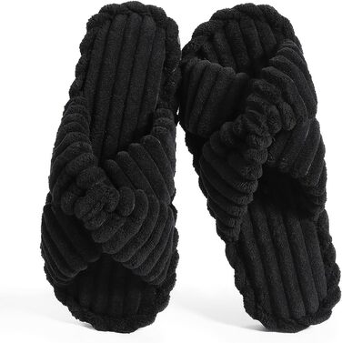Жіночі домашні тапочки Star Vibe – м'які, теплі, чорні (38/39 EU)