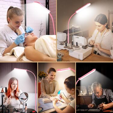 LED-стельова лампа Marctronic для вітальні, регульована яскравість, 18W, 1800LM, з пультом та сенсорним керуванням, проста установка, для офісу, спальні (рожева)