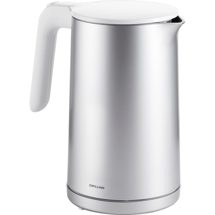 ZWILLING ENFINIGY Kettle with Stainless Steel Scale Filter & Overheat Protection, Cordless, 1850 Watts, 1.5 Liters, Silver