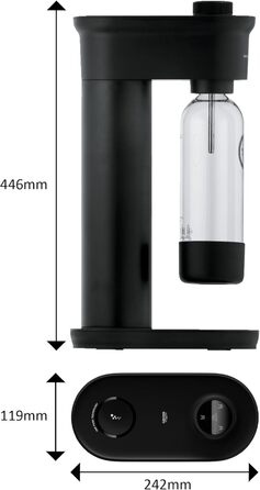 GROHE Blue Fizz Набір для газованої води (3 рівні газування, без CO2 балона, 1x 0,85л пляшка + засіб для чищення), чорний, 31943K00