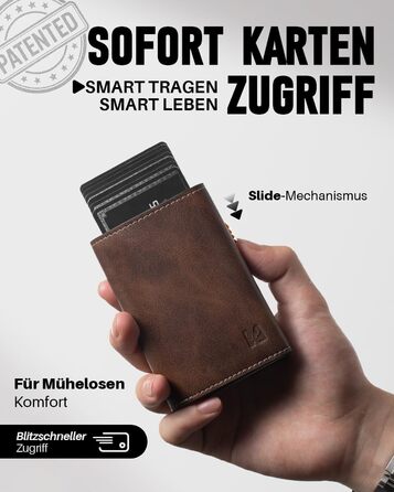 Шкіряний чоловічий гаманець з RFID-захистом Braun з відділенням для монет та 6 картками