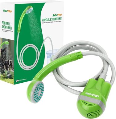 Портативний душ для кемпінгу з акумулятором 2200 мАг, USB-зарядка, шланг 1,8 м, водяна помпа для туризму, миття авто та домашніх тварин