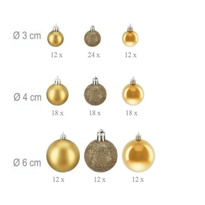 Relaxdays Set of 138 Christmas Baubles