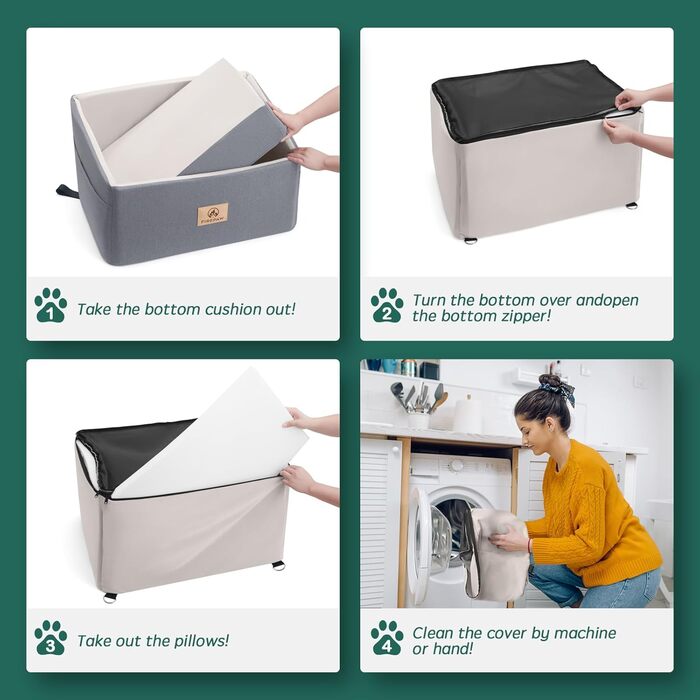 Автокрісло для собак, сіре, велике, з підняттям та кишенями для зберігання, до 25 кг, для великих собак та цуценят