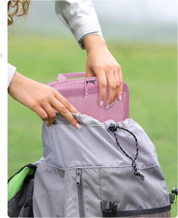 Органайзери для валізи ECOHUB (4 шт.) з мішком для одягу, набір екологічних пакувальних кубів для рюкзака та валізи, зелений/рожевий