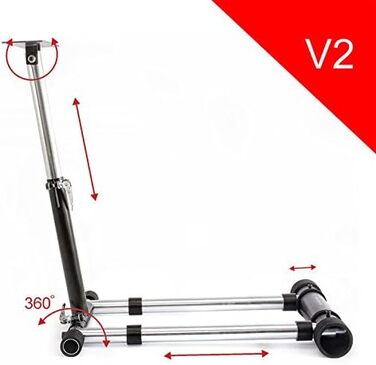 Стенд для керма та педалей Wheel Stand Pro, сумісний з Thrustmaster Spider, T80, T100, T150, F458, F430, чорний (червоний)