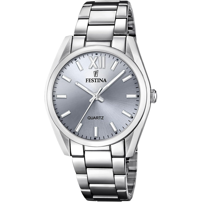 Жіночий аналоговий годинник Festina Boyfriend Collection F20622, сталь 316L, кварцовий механізм, мінеральне скло, водонепроникність 5 ATM, сірий