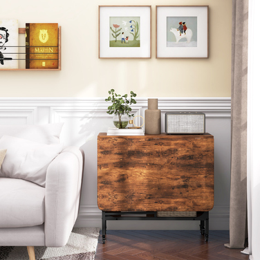 Складаний стіл HOMCOM, 130 x 80 x 74 см, кухонний складний стіл, коричневий