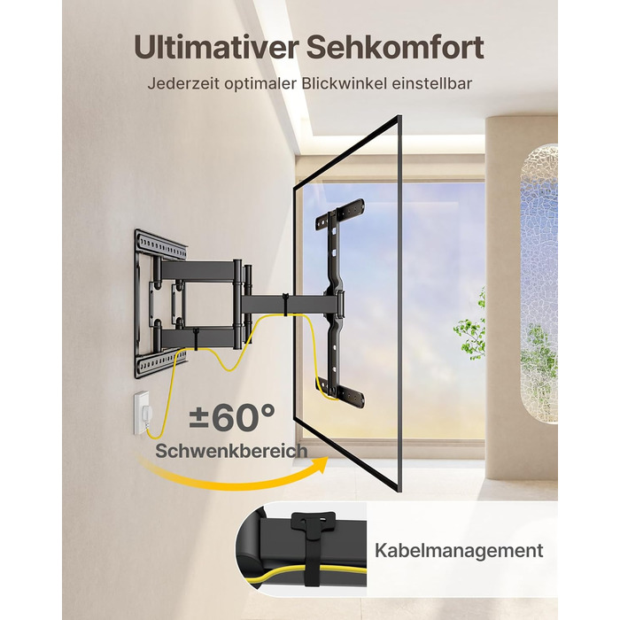 Кріплення для телевізора monTEK 1.1' Ultra Slim, 37-75 дюймів, до 60 кг, VESA 400x400 мм