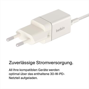 Беспроводная зарядная станция Belkin BoostCharge Pro 2-в-1 Qi2 15W MagSafe для iPhone, Apple Watch, AirPods (пісочний)