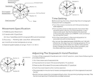 Дерев'яний годинник на руку, 100% натуральне дерево, японський кварцовий механізм з датою, хронограф, горіх