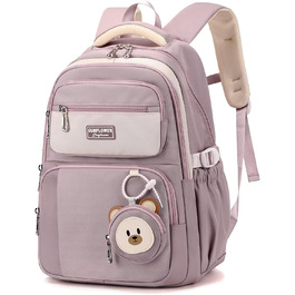 Шкільний рюкзак для підлітків (дівчаток та хлопців) - водонепроникний, великий, для школи, подорожей, повсякденного використання. Колір: фіолетовий