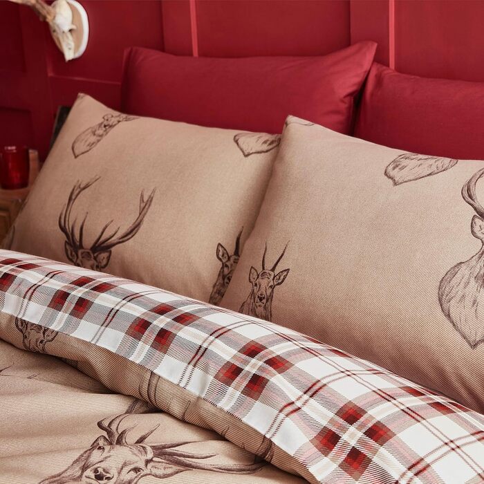 Комплект постільної білизни Catherine Lansfield Stag Easy Care Single - односпальний, багатокольоровий