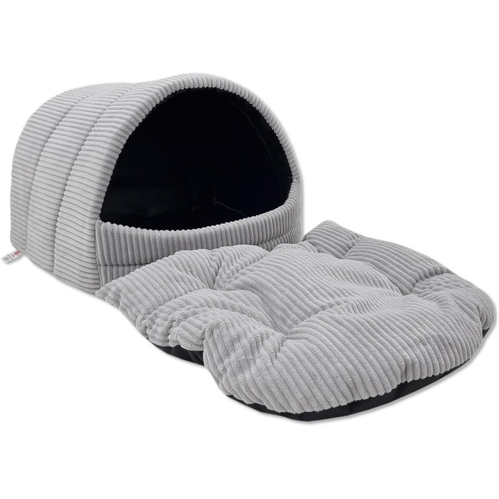 Будка для собак ODOLPLUSZ Hundehütte, сіра, Cord, розмір M - комфортна, зручна, для собак та котів