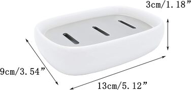 Миска для мила Lofekea з кераміки та нержавіючої сталі, двошарова мильниця для ванної та душу