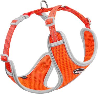 Шлейка для собак ThinkPet No-Pull, дихаюча, для малих, середніх та великих собак, регульована, м'яка, для прогулянок, з контролем, з підкладкою, світловідбиваюча (Помаранчевий, S, 1 шт.)