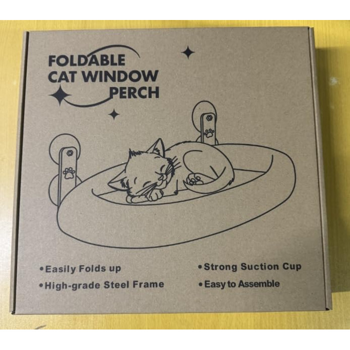 Крісло-гамак для котів EDAGNY на вікно з м'якою підстилкою та знімним чохлом. Стабільна сталева конструкція, до 18 кг (зелений, сірий)