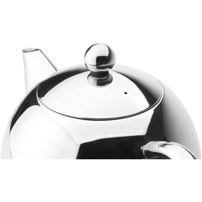 Bredemeijer small, round double-walled teapot 0.5 Liter (Highly polished, 1.0 L)