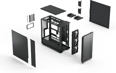 Корпус для ПК Fractal Design Meshify 2 White: Прозора бічна панель з загартованого скла, Mesh-панель, 3 вентилятори Momentum, підтримка ATX/mATX/ITX