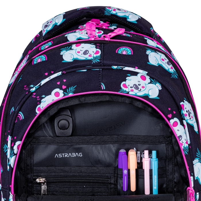 Багатофункціональний шкільний рюкзак AstraBag (20 л) — білий, чорний, синій, рожевий