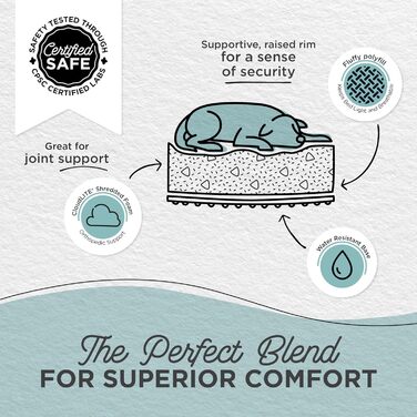 Круглий лежак для тварин Sheri The Original Calming Donut Lux - заспокійливий лежак з штучного хутра, 58 x 58 см