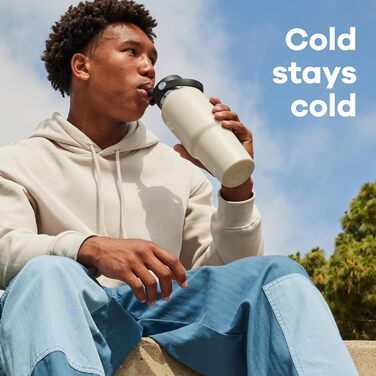 Hydro Flask 32oz Wide Mouth Flex Straw Travel Bottle - Stainless Steel, Vacuum Insulated, Leakproof, BPA-Free