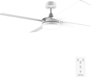 Стельовий вентилятор Cecotec Aero 5200 Line з пультом, LED підсвіткою, таймером та функцією зими, 132 см, 60 Вт, білий