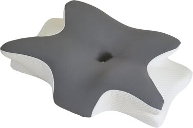 Ортопедична подушка для шиї з ефектом пам'яті (Memory Foam) — Ергономічна подушка-метелик для сну на боці та спині, регульована висота, проти болю в шиї та HWS, мийний чохол