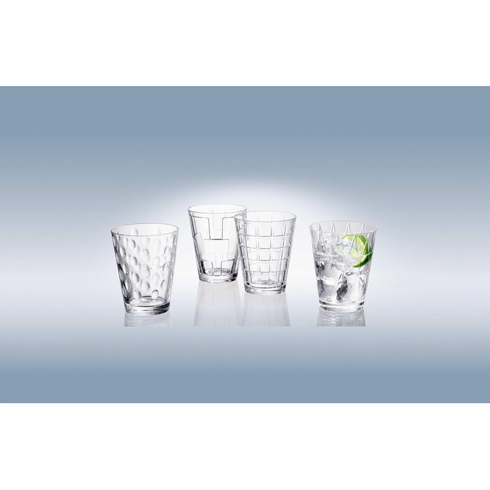 Villeroy & Boch - Dressed Up Water Glass Set, 16-piece, 310 ml, crystal glass, dishwasher-safe, 4x 4-piece set assorted