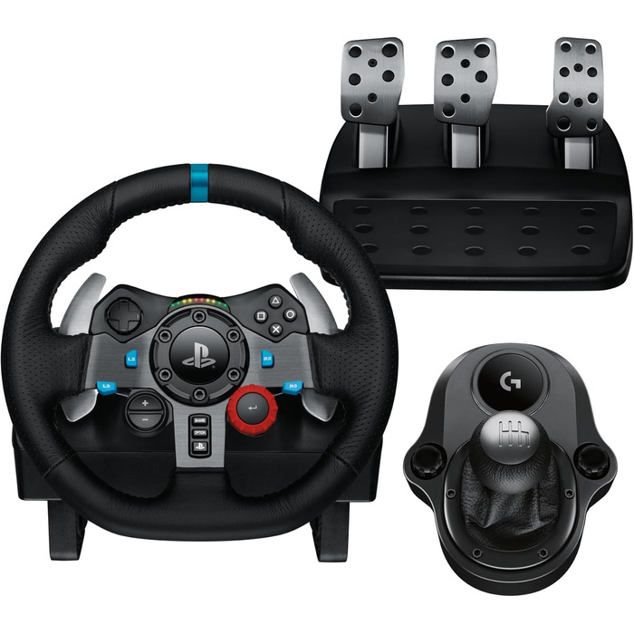Руль Logitech G29 Driving Force з Force Feedback, 900° обертання, шкіряне покриття, педалі з нержавіючої сталі, сумісний з PS4/PS3/PC/Mac