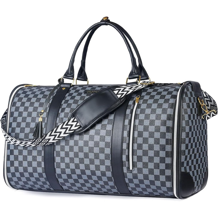 Сумка-трансформер для подорожей 50 л, 2-в-1 з водонепроникним взуттям та системою проти зминання – для жінок та чоловіків, ідеальна для ділових поїздок та відпочинку (Чорна)