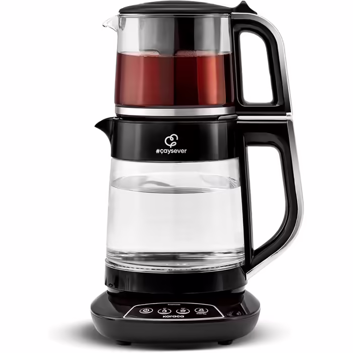 Karaca Dora Teapot, 4.5 L Kettle, 1.8 L Water Boiler, suitable for gas and electric cooktops, teapot, Turkish teapot (caydanlik), and teapot set, Teapot (not induction), (Single Size, Chrome)