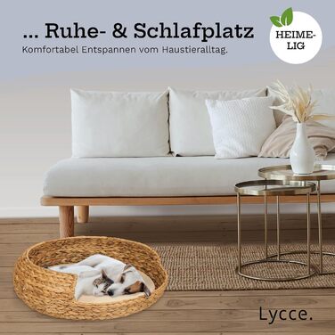 Dog bed, cat bed, Opal water hyacinth, natural, size 5 (Ø 83 cm) (size 3)