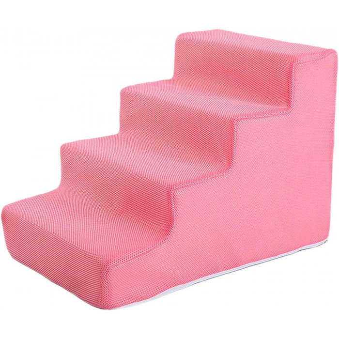 Сходинки для тварин Sharplace з 4 сходинок, рожеві: безпечні та зручні для собак та котів