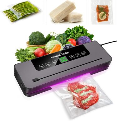 Вакуумний пакувальник харчових продуктів 6-в-1: машина для вакуумної упаковки з функціями сушіння, зволоження, нарізки та стерилізації