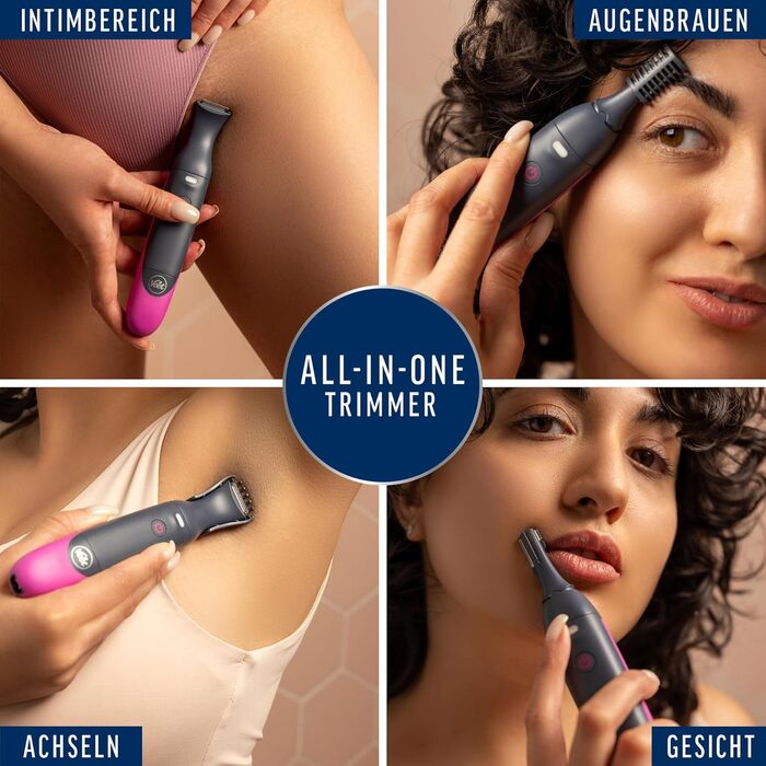 Триммер Veet Expert Intimate All-In-One: для обличчя, брів, інтимної зони та під пахвами - водонепроникний