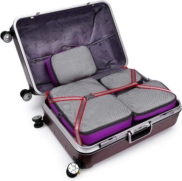 Органайзери для валізи G4Free (фіолетовий, 6шт) - набір для подорожей