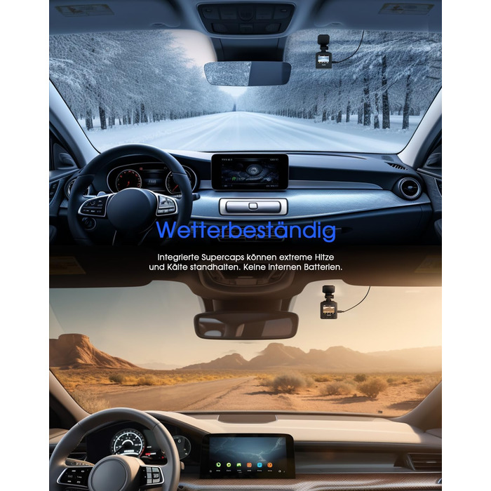 Відеореєстратор Auto WiFi 2K Mini з GPS, IPS-дисплеєм, нічним баченням та G-сенсором