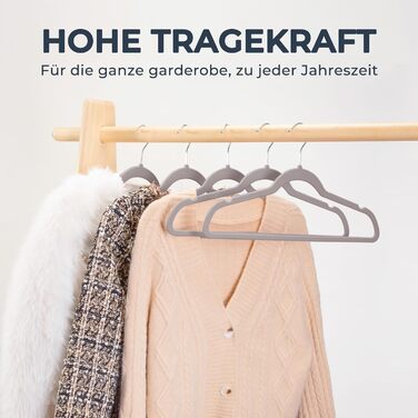 Набір вешалок для одягу HOUSE DAY, 50 шт., велюрові, для сорочок, костюмів, пальто, штанів, білі