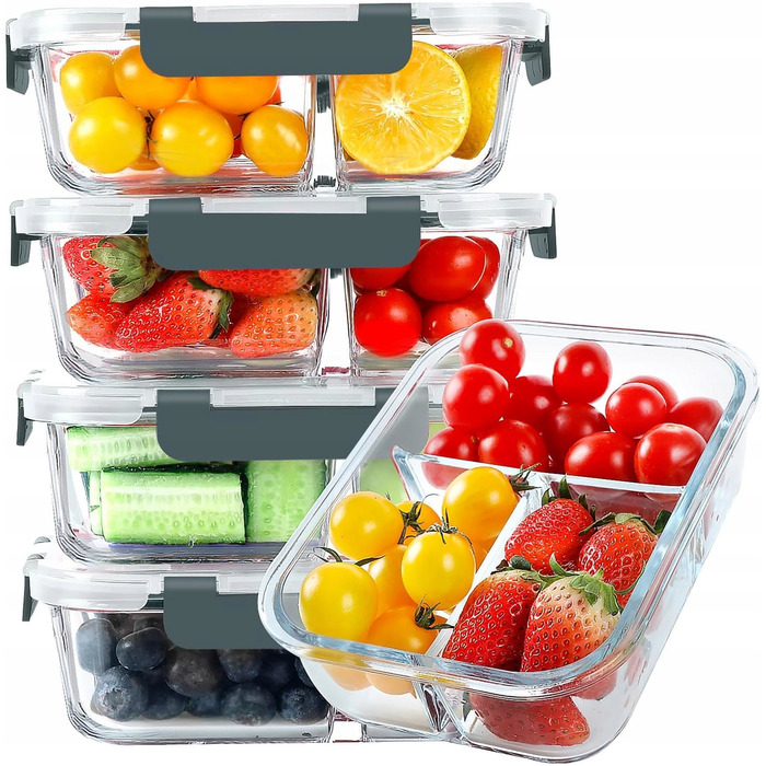 Скляний контейнер для їжі TODOMI з герметичною кришкою для заморожування, 1,02 л