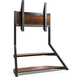FITUEYES Modern TV Stand for 75-100 inch TVs - Adjustable Height, Swivel, Wood & Metal, Cable Management, VESA 800x600, Eiffel Series
