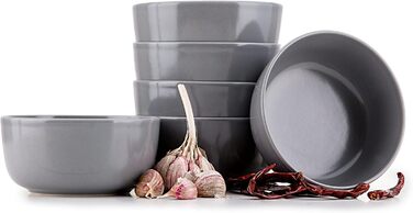 Набір посуду Konsimo VICTO для 6 осіб: 18-ти частинний сервіз з 6 тарілок, сірий - набір посуду для сім'ї