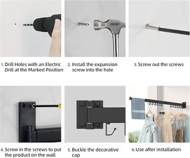 Настінна сушарка для білизни, розкладна, 3-секційна, 120 см (50 дюймів у складеному стані), біла. Максимальне навантаження: 150 фунтів (68 кг). Підходить для невеликих осель.